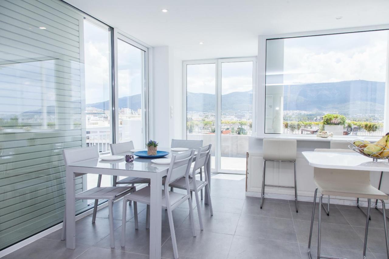 Gorgeous Penthouse With Private Jacuzzi And Amazing View! Lägenhet Aten Exteriör bild
